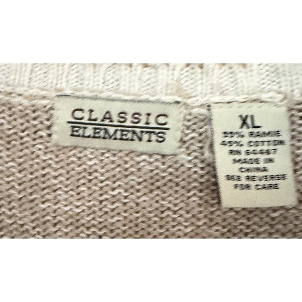 Vintage Classic Elements Cottagecore Floral Knit Cardigan Sweater XL Grannycore - Picture 4 of 5